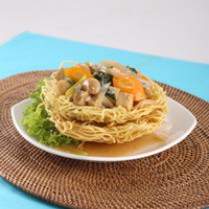 Cara membuat I Fumi Siram Tahu & Jamur - Resep Masakan Rumahan