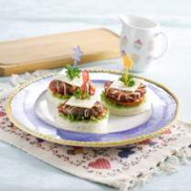 Cara membuat Open Top Sandwich Burger - Resep Masakan Rumahan