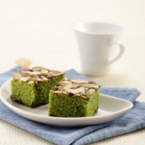Cara membuat Greentea Almond Brownies - Resep Masakan Rumahan