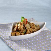 Cara membuat Tahu Sutra Tumis Jamur Bumbu Kari - Resep Masakan Rumahan