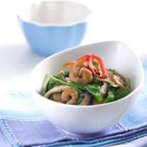 Cara membuat Tumis Bayam & Jamur Shitake - Resep Masakan Rumahan