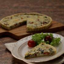 Cara membuat Spinach & Tomato Quiche Lorraine - Resep Masakan Rumahan
