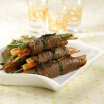 Cara membuat Vegetables Roll Beef - Resep Masakan Rumahan