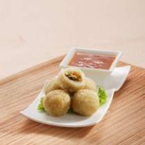 Cara membuat Bola Bola Ikan Goreng Isi Sayuran - Resep Masakan Rumahan