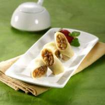 Cara membuat Dadar Pisang Kacang Karamel - Resep Masakan Rumahan