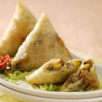Cara membuat Corn & Mushroom Samosa - Resep Masakan Rumahan