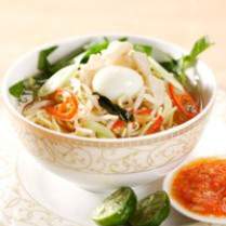 Cara membuat Mi Kangkung Ikan Air Garam - Resep Masakan Rumahan