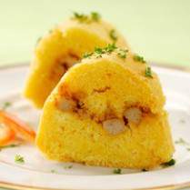 Cara membuat Tulban Cake Isi Sate Ikan Tahu - Resep Masakan Rumahan