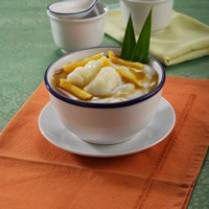 Cara membuat Bubur Singkong Saus Gula Merah - Resep Masakan Rumahan