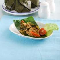 Cara membuat Botok Rebon Daun So - Resep Masakan Rumahan