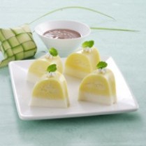 Cara membuat Puding Jagung Vanila Lapis Kelapa Muda - Resep Masakan Rumahan