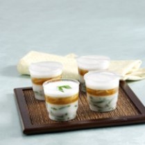 Cara membuat Puding Gelas Cendol Kelapa Muda - Resep Masakan Rumahan