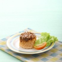 Cara membuat Nasi Tim Tomat Jamur - Resep Masakan Rumahan