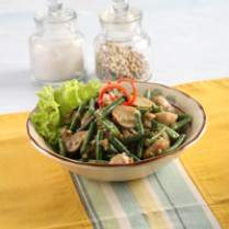 Cara membuat Kacang Panjang Tumis Taoco Dan Cabai Ijo - Resep Masakan Rumahan