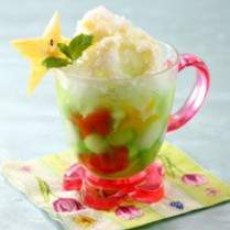 Cara membuat Es Melon Aneka Jeli - Resep Masakan Rumahan