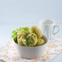 Cara membuat Donat Bayam Keju - Resep Masakan Rumahan