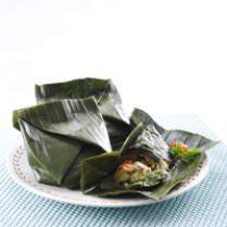 Cara membuat Jeroan Ayam Bungkus Daun Talas - Resep Masakan Rumahan