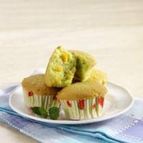 Cara membuat Cup Cake Pandan Kenari Jagung Manis - Resep Masakan Rumahan