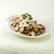 Cara membuat Tumis Kentang Ayam Keju - Resep Masakan Rumahan