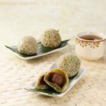 Cara membuat Onde-Onde Pandan Kacang Merah - Resep Masakan Rumahan