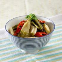 Cara membuat Sawi Asin Tumis Otak-Otak - Resep Masakan Rumahan