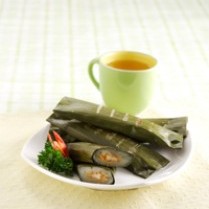 Cara membuat Pepes Singkong Bakar Isi Ayam Sapit - Resep Masakan Rumahan