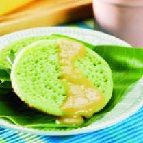 Cara membuat Serabi Pandan Kinca Durian - Resep Masakan Rumahan