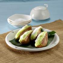 Cara membuat Pukis Pandan Kelapa Muda - Resep Masakan Rumahan