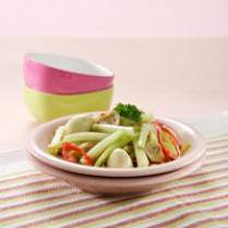 Cara membuat Labu Siam Tumis Jamur Merang - Resep Masakan Rumahan