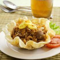 Cara membuat Nasi Goreng Emping - Resep Masakan Rumahan