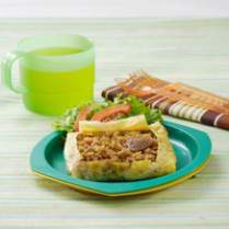Cara membuat Nasi Goreng Bungkus Telur - Resep Masakan Rumahan