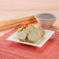 Cara membuat Otak-Otak Gulung Kembang Tahu Saus Cuko - Resep Masakan Rumahan