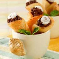 Cara membuat Horn Cokelat Kelapa Muda - Resep Masakan Rumahan