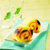 Cara membuat Bolu Gulung Orange Dalmation - Resep Masakan Rumahan