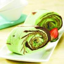 Cara membuat Zebra Roll Pandan - Resep Masakan Rumahan