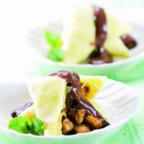 Cara membuat Dadar Pisang Saus Cokelat - Resep Masakan Rumahan