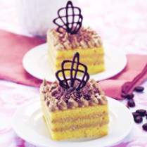 Cara membuat Cake Keju Lapis Kopi - Resep Masakan Rumahan