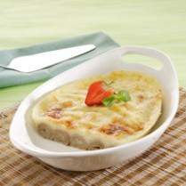Cara membuat Panekuk Panggang Pisang Saus Keju - Resep Masakan Rumahan