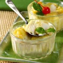 Cara membuat Puding Roti Kelapa Muda - Resep Masakan Rumahan
