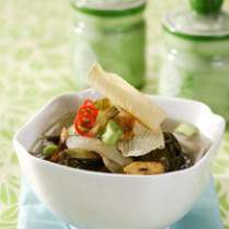 Cara membuat Sup Sawi Kembang Tahu - Resep Masakan Rumahan