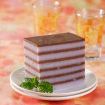 Cara membuat Lapis Talas Cokelat - Resep Masakan Rumahan