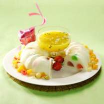 Cara membuat Puding Jeli Susu Saus Markisa - Resep Masakan Rumahan