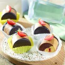 Cara membuat CAKE MOKA COKELAT GULUNG MINI - Resep Masakan Rumahan