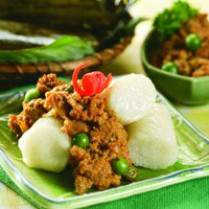 Cara membuat LONTONG KETAN SAMBAL ONCOM - Resep Masakan Rumahan