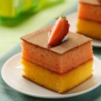 Cara membuat LAPIS JERUK DAN STROBERI - Resep Masakan Rumahan