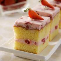 Cara membuat CAKE KEJU LAPIS STROBERI  - Resep Masakan Rumahan