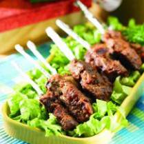 Cara membuat SATE DAGING BUMBU KACANG - Resep Masakan Rumahan