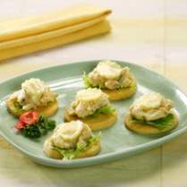 Cara membuat CANAPE BISKUIT  KRIM AYAM - Resep Masakan Rumahan