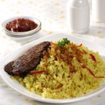 Cara membuat NASI GURIH KARI EBI - Resep Masakan Rumahan