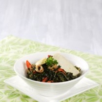 Cara membuat DAUN SINGKONG MASAK TAHU KUNING - Resep Masakan Rumahan